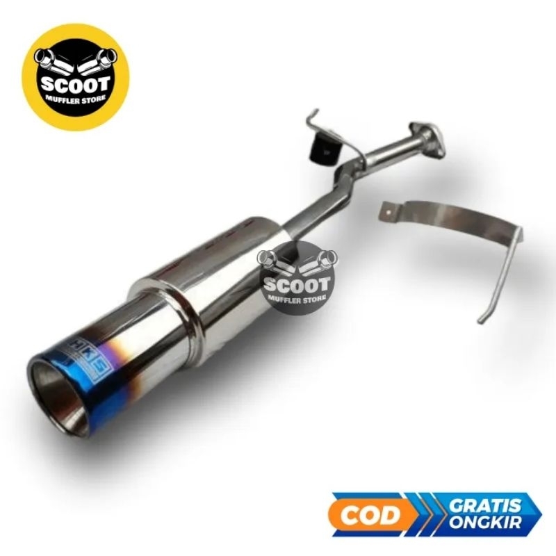 Knalpot Mobil Racing Bolt On, Knalpot Mobil HKS Ngebas Model Baut Siap pakai Untuk Brio, Agya, Ayla,