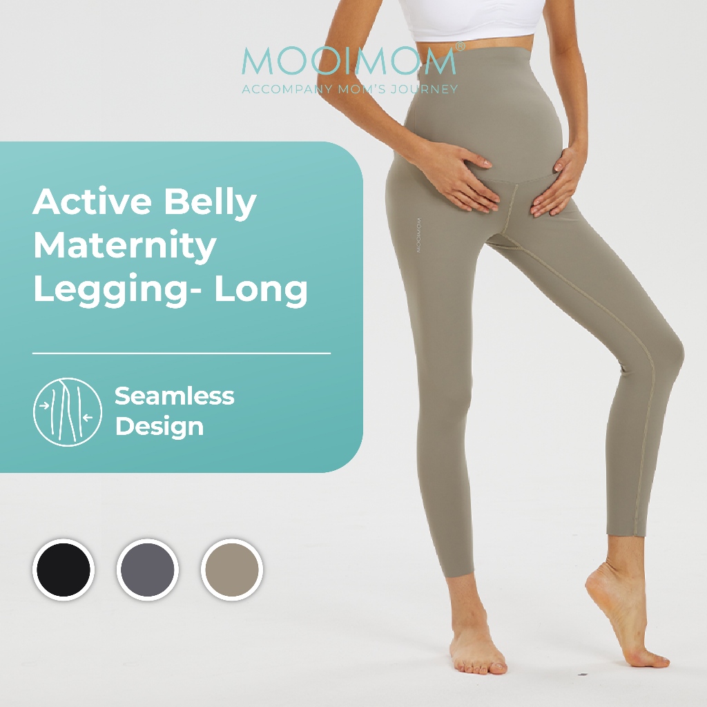 MOOIMOM Active Belly Cover Maternity Leggings-Long | Celana Leging Ibu Hamil Panjang