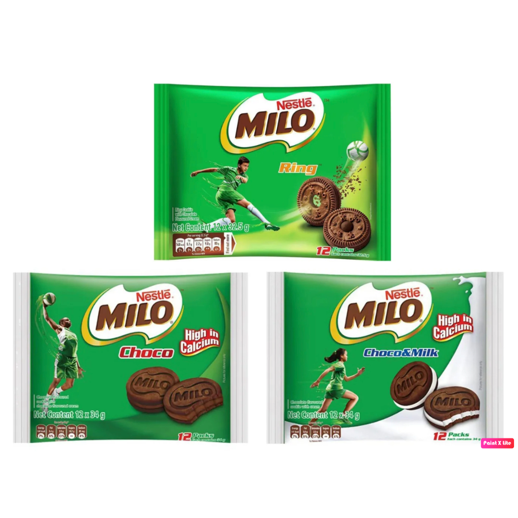 

Milo Sandwich Ring Cookies Choco & Milk 12 x 34g SIngapore