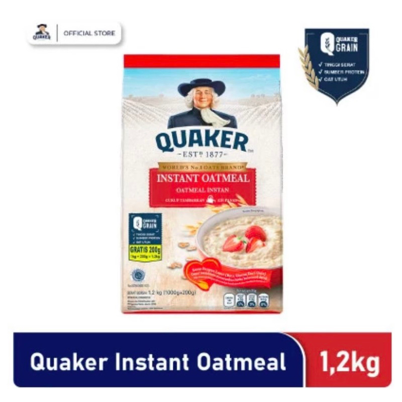 

Quaker Oatmeal Instant 1200 Gram