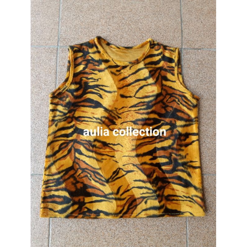 singlet macan ukuran anak kls 3-4 SD motif sesuai stok