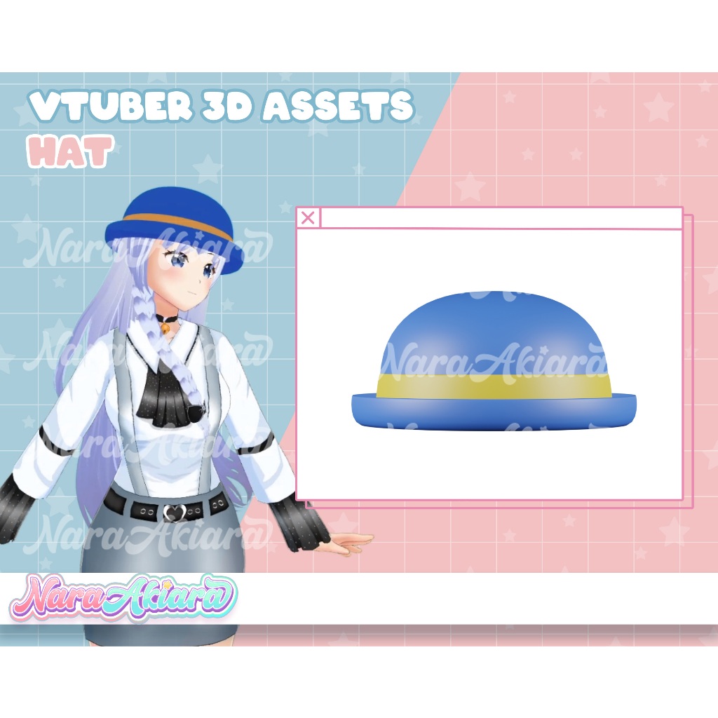 Desain Topi 3D yang Trendy untuk Karakter Vtuber Anda, Desain Topi Vtuber, Topi Stylish 3D Vroid, To