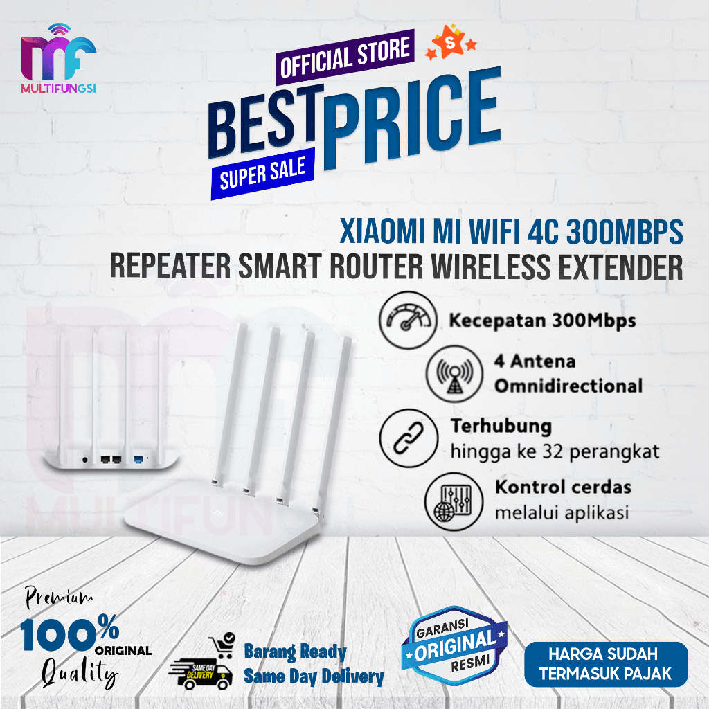 OK Xiaomi Mi WiFi 4C 300Mbps Repeater Smart Router 4C Wireless Extender Ds3