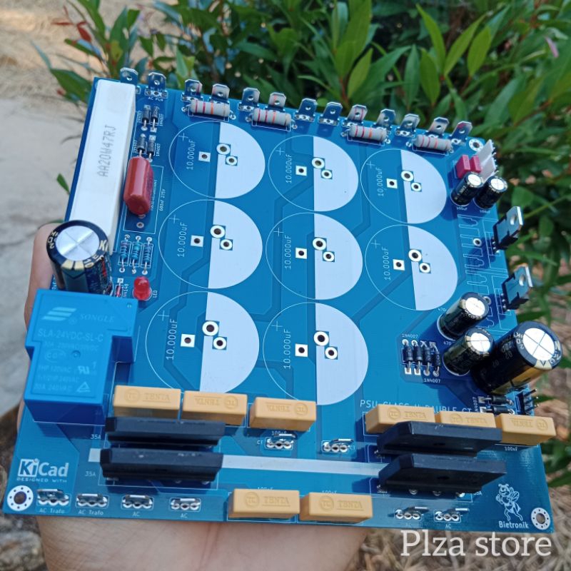 PCB PSU 8 ELKO CLASS H DOBEL CT LENGKAP SOFTSTART/TEGANGAN SIMETRIS/FAN DOUBLE LAYER LENGKAP KOMPONE