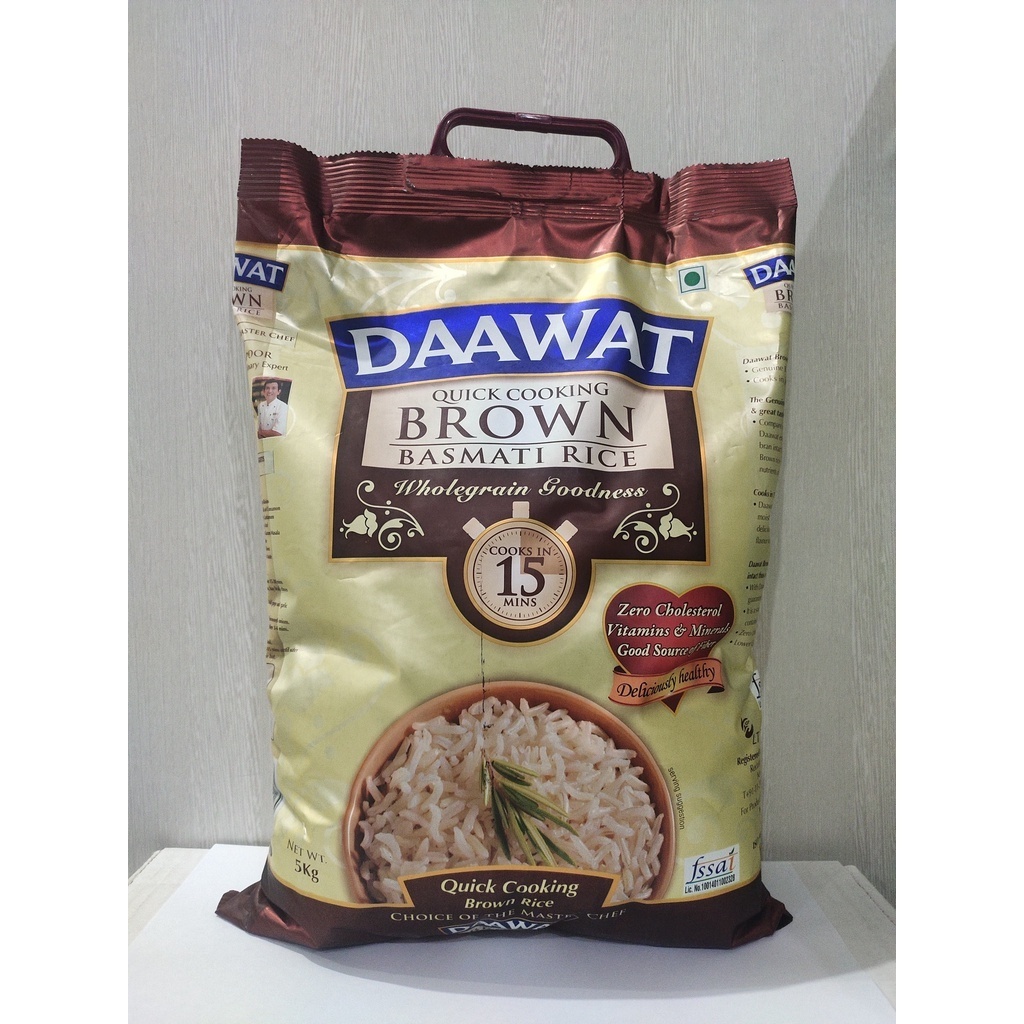 DAAWAT QUICK COOKING BROWN BASMATI 5KG
