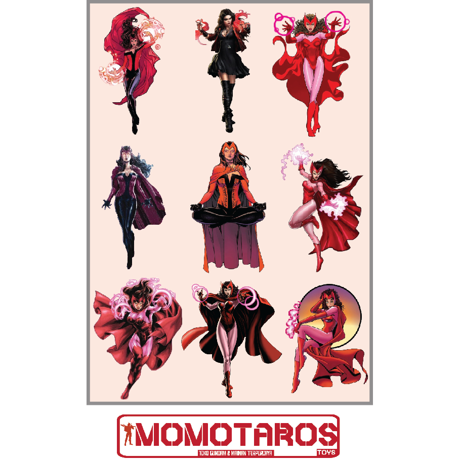 

Sticker murah antiair transparan Scarlet Witch solo marvel 1 pc