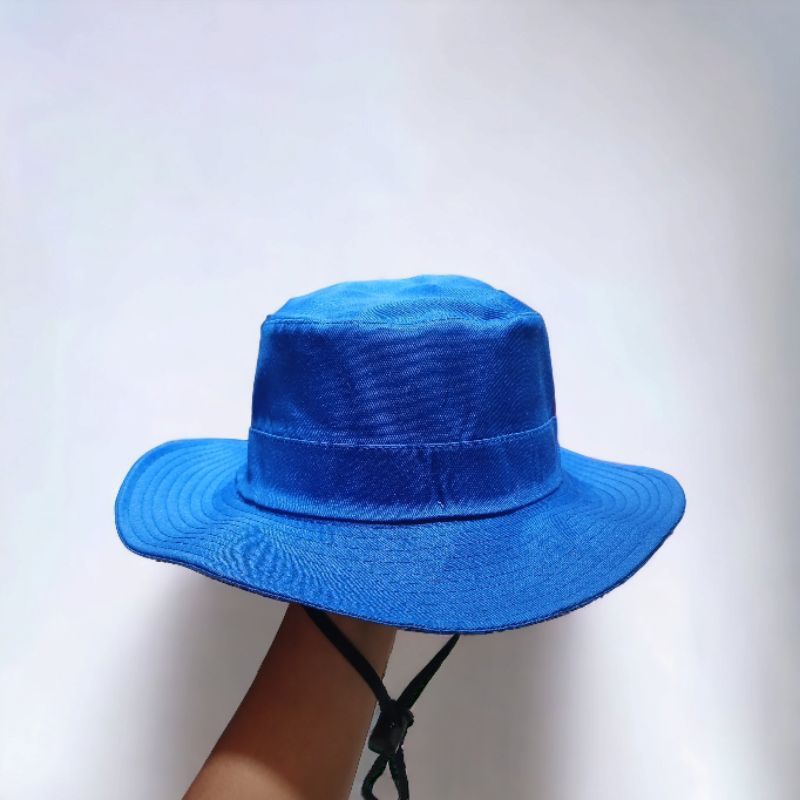 Topi Rimba polos biru