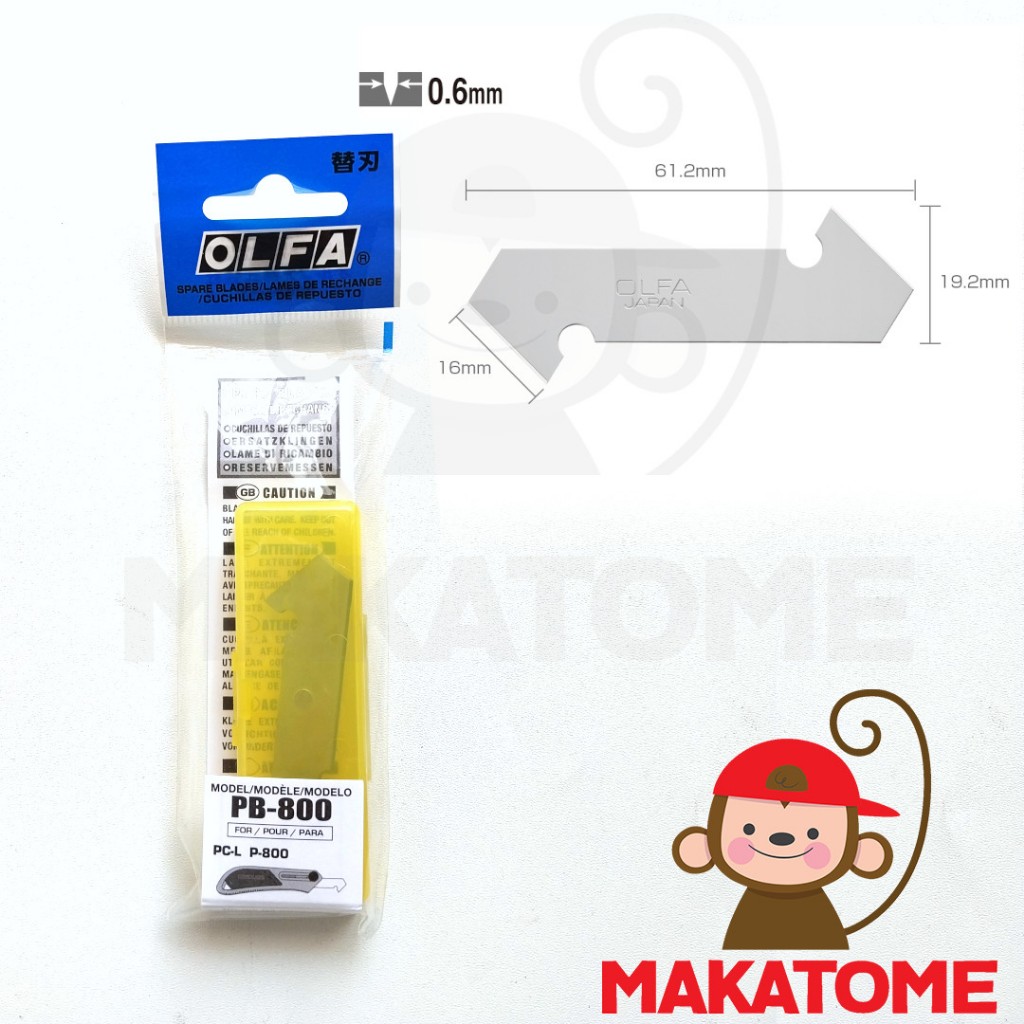 

Olfa PB-800 Spare Blade isi 3 cutter plastik acrylic PC PB800 jepang