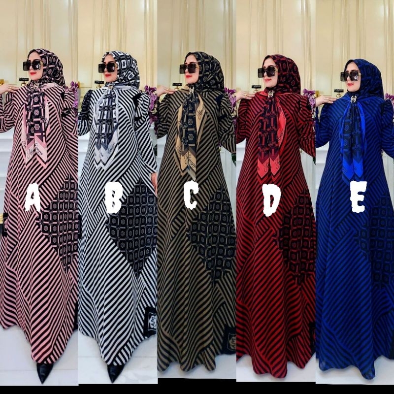 DHEA BOUTIQUE/DHEAAFIECCENA/MELISA SET 10/MELISA SET JILBAB/DRESS SET JILBAB PRINTING EPSON/SYARI BY
