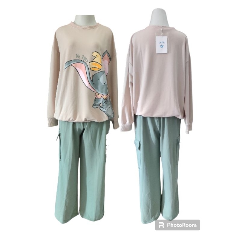 SIJISO SETCEL CARGO SWEATER GAJAH SAGE