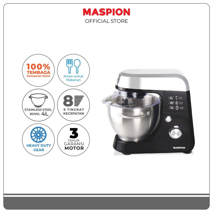 MASPION STAND MIXER DUDUK 4LITER SM 400