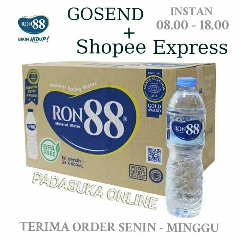 

AIR MINERAL RON 88 600ml X 24 BOTOL