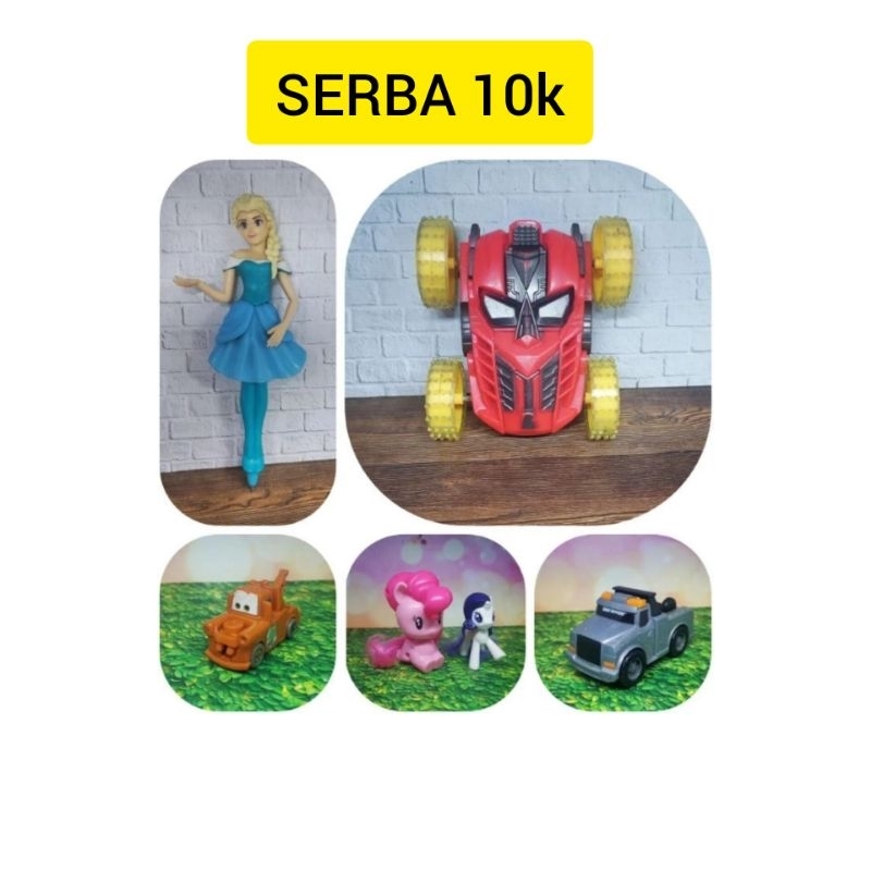 Figure McD serba 10k Granpa Shark/Doraemon/Hotwheels/Ganci Harley Quinn/Spongebob/Kursi/elsa frozen/