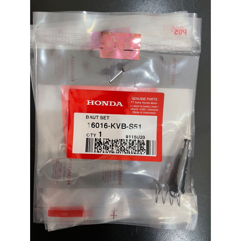 Baut Setelan Gas Screw Set BEAT FI SCOOPY FI SPACY VARIO 125 Old SUPRA X 125 Helm In ORI AHM 16016KV