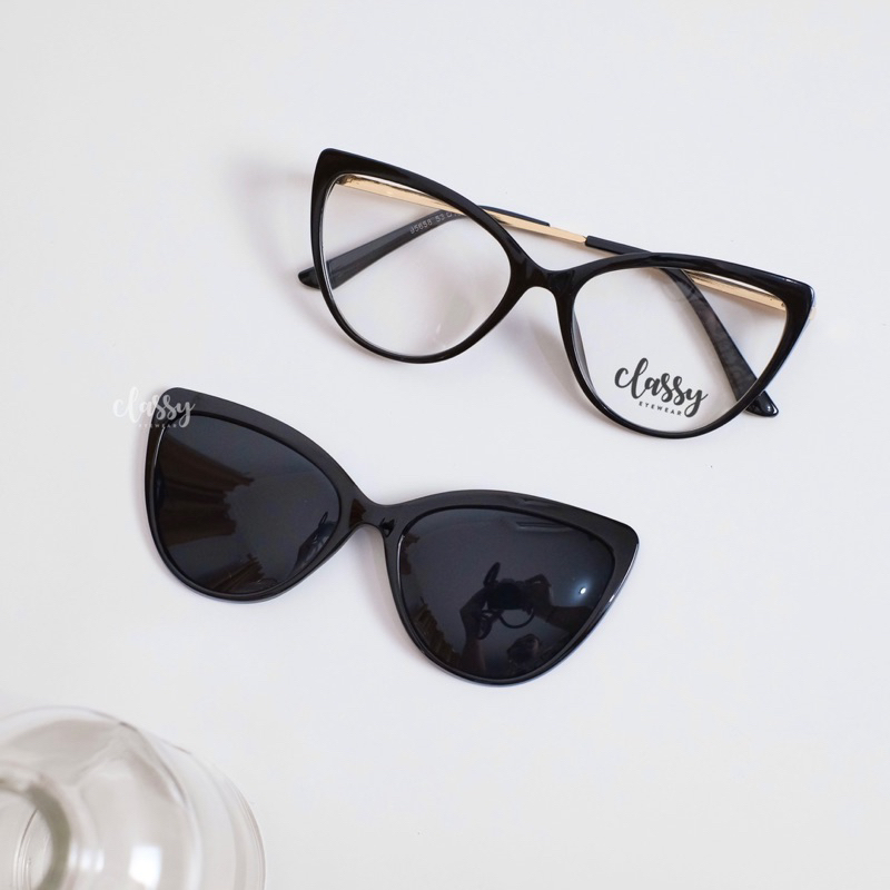 Frame Kacamata - Kitty Clip On (Cat Eye)