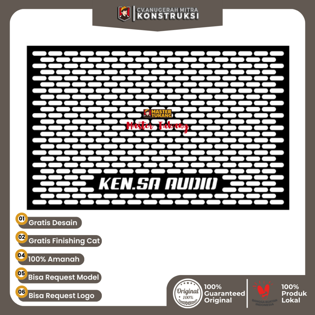 Grill Sound Costum Line Array 15in Tutup Box Sound System - GRATIS DESAIN