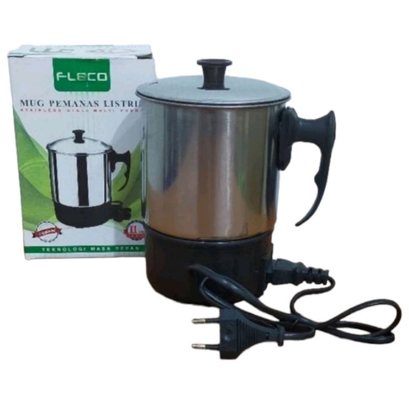 TEKO LISTRIK FLECO / MUG PEMANAS AIR STAINLESS FLECO
