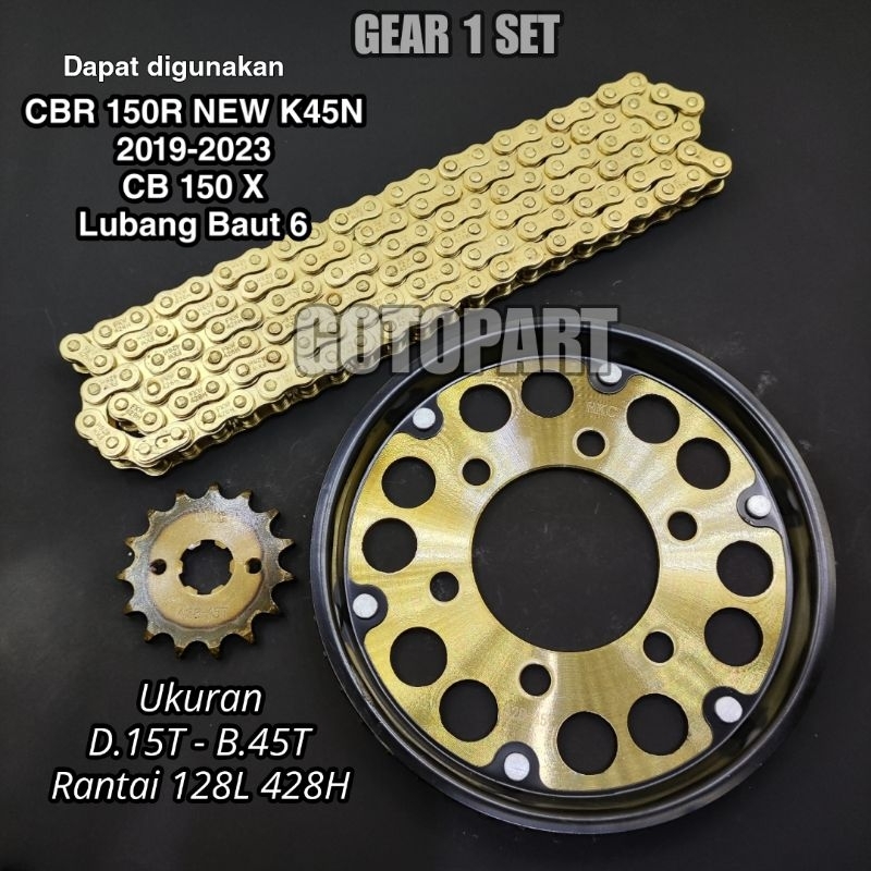 Gear Gir set CBR 150R K45G 2019 keatas CB 150x baut 6 gigi tarik gearset girset model sss CBR 150R