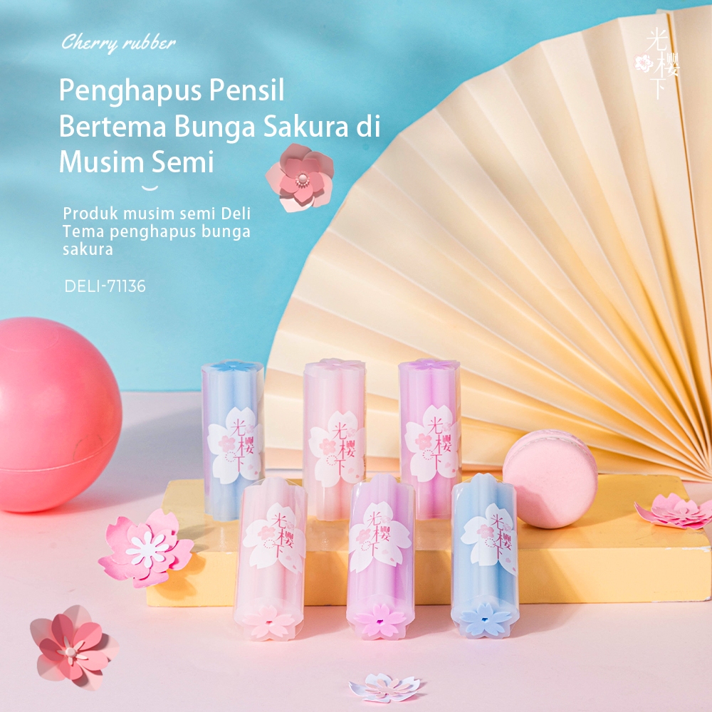 

Deli Eraser/Penghapus PVC Bentuk Bunga Sakura Penghapusan Bersih 71136