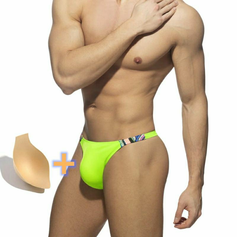 Celana Renang Pria Gratis Busa Cup Dalam Motif Thong