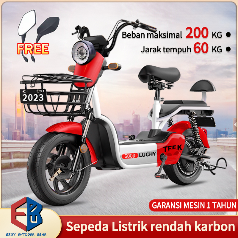 EBUY Sepeda Listrik Motor 48V Sepeda Listrik Dewasa Sepeda Listrik Premium Mewah