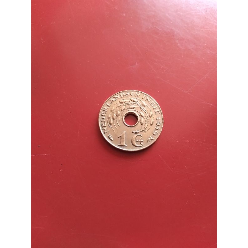 Koin Kuno 1 Cent Bolong (Tahun 1930an)