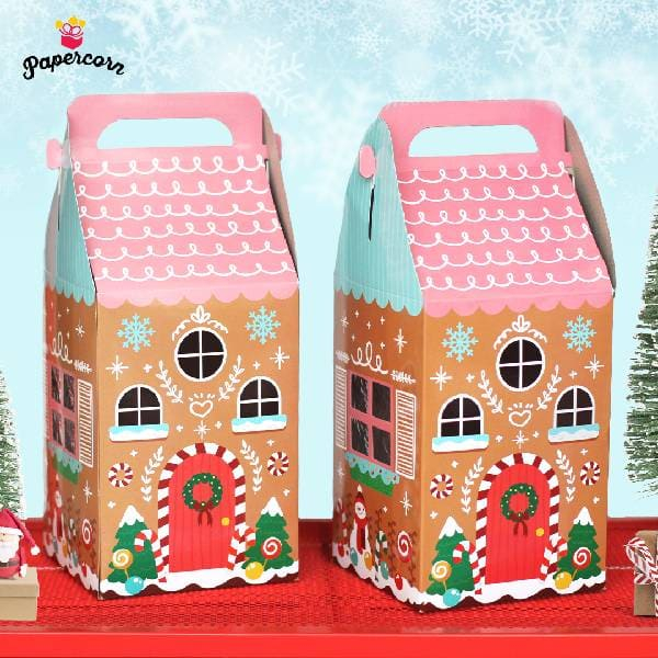 

10 Pcs BOX CHRISTMAS BROWN HOME UK 14X14X20 cm