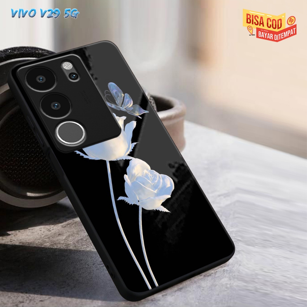 (CC222)CASING GLASS VIVO V29 5G CASING GLOSSY V29 5G CASE KACA VIVO V29 5G SOFTCASE VIVO V29 5G