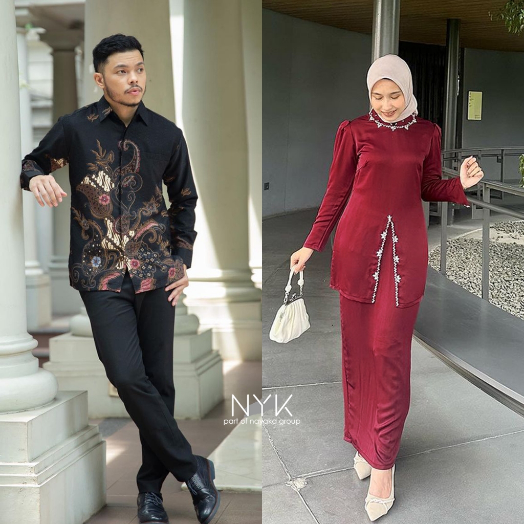 TERBARU - COUPLE FURING HANNAH KURUNG MELAYU  - Tunik melayu dan Kemeja Batik Lapis Furing - Couple Kondangan - Outfit Lamaran - Outfit Seragaman Sekeluarga - Outfit Sarimbitan