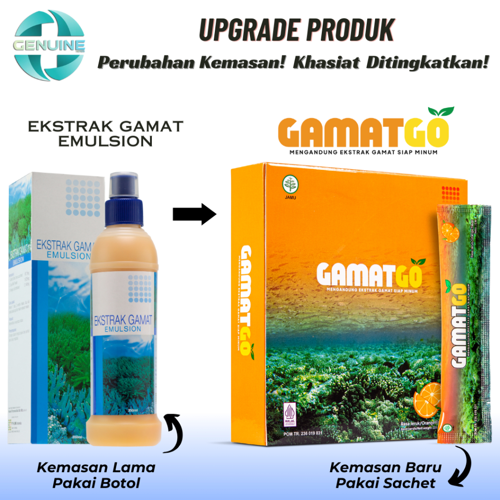 GAMAT GO isi 15 SACHET ORIGINAL  K-LINK PENGGANTI EXTRACT GAMAT EMULTION | GAMATGO K LINK MENGANDUNG