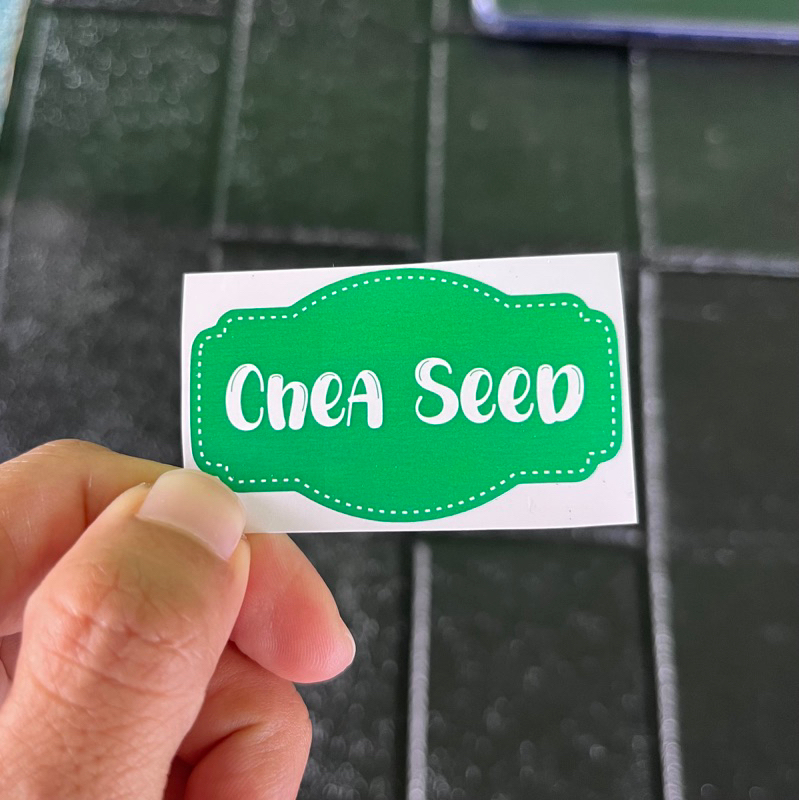 Stiker Bumbu Dapur warna Hijau Jual Per Nama Stiker