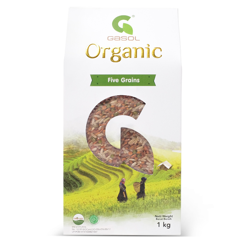 

GASOL Beras Five Grains Organik kemasan 1 Kg