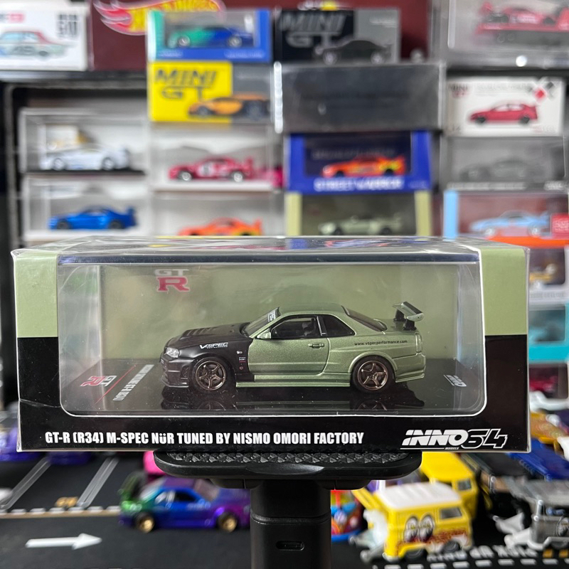 INNO64 Nissan Skyline R34 Omori Factory green