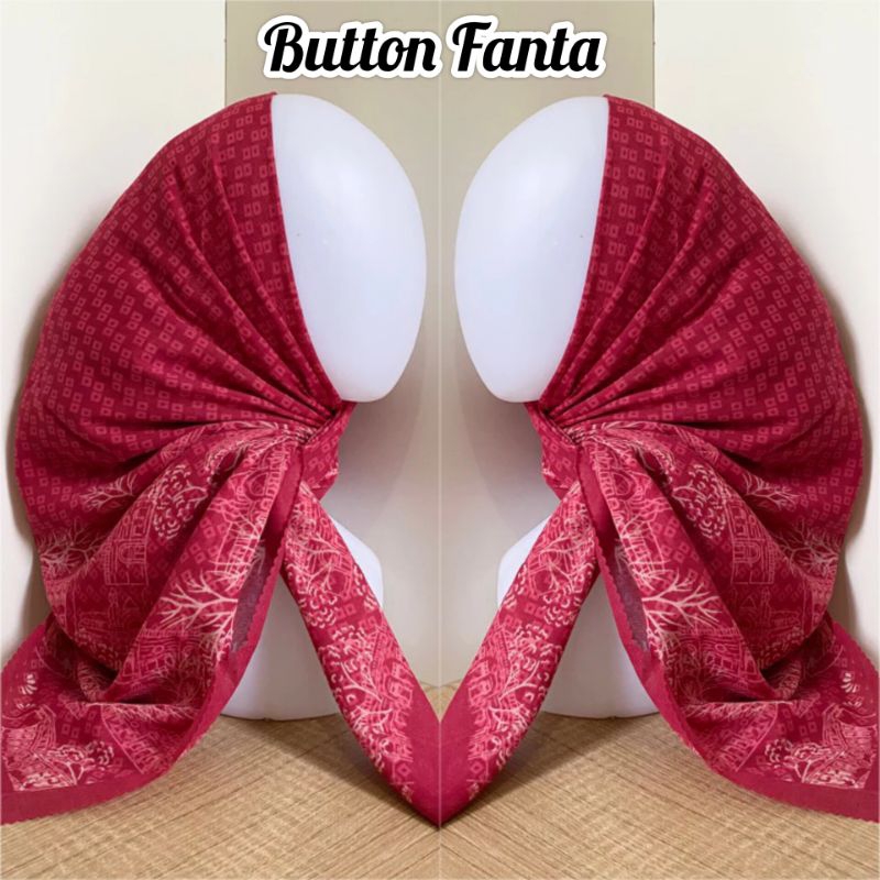 Hijab voal motif Button fanta/hijab segi empat voal premium