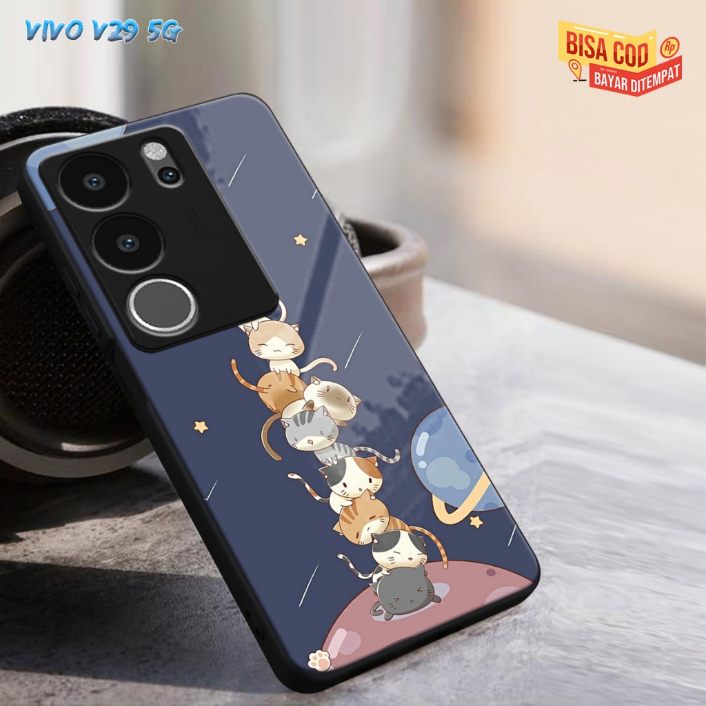 (CC240)CASING GLASS VIVO V29 5G CASING GLOSSY V29 5G CASE KACA VIVO V29 5G SOFTCASE VIVO V29 5G