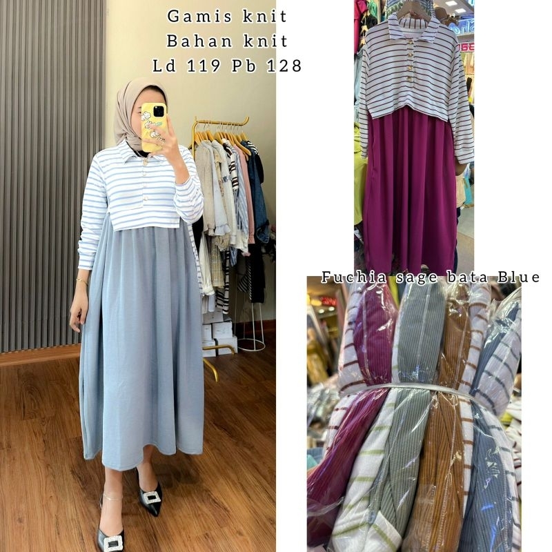 gamis knit - ls