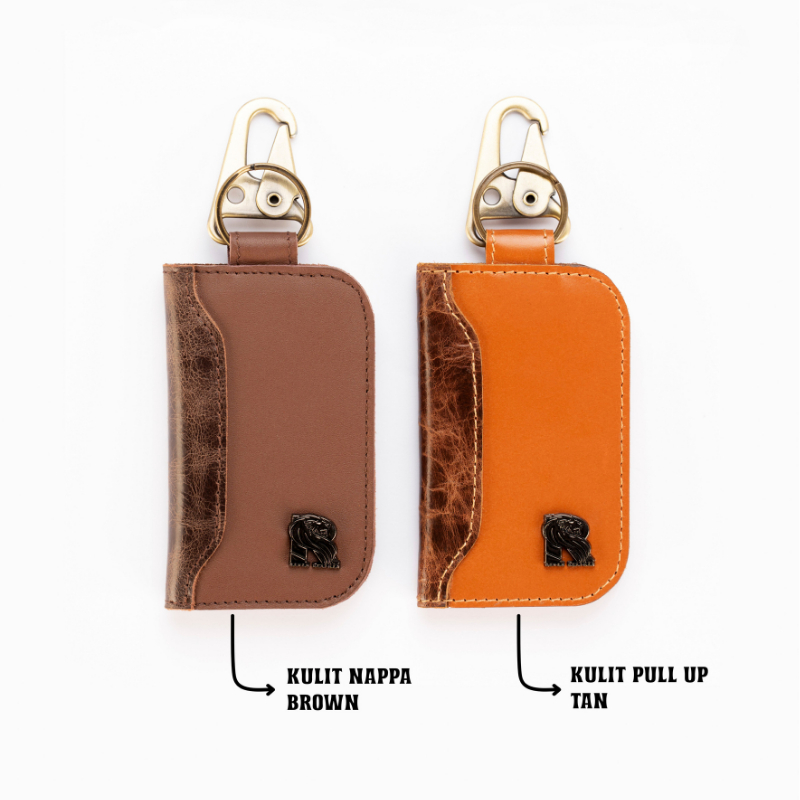 Gantungan Kunci Dompet Stnk Motor Mobil Kulit Asli Leather Keychain