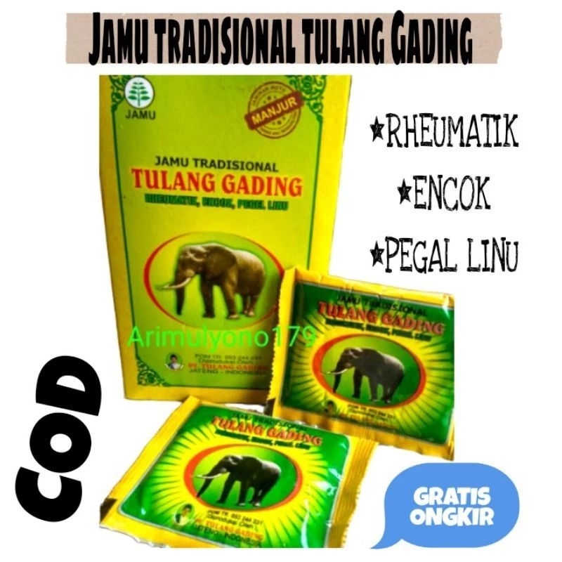 

tulang gading jamu tradisional pegal linu encok kesemutan original