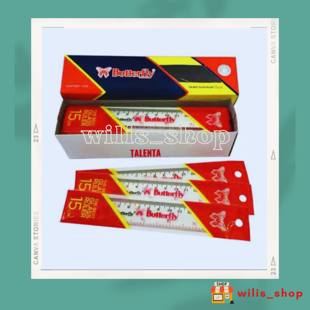 

Butterfly Ruler Transparant 15cm 30cm | Penggaris Transparan Butterfly 15cm 30cm