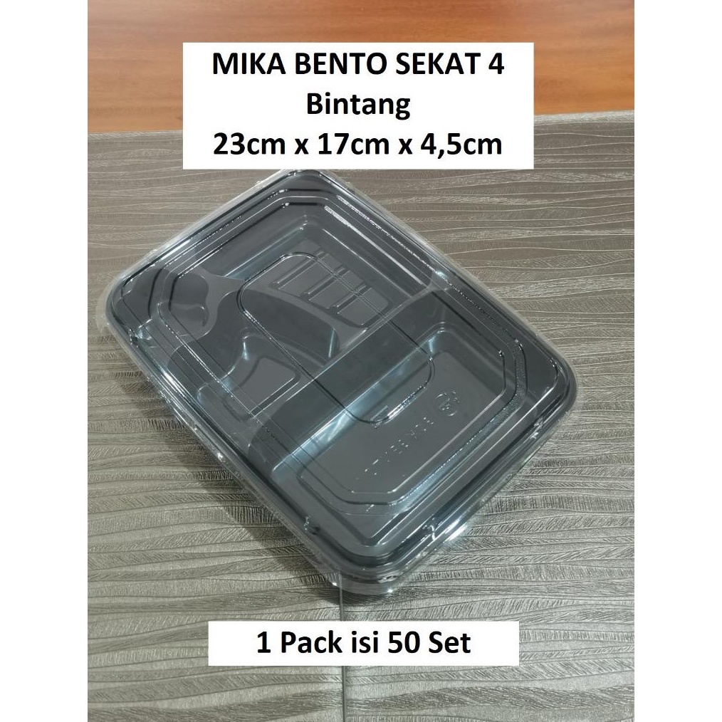 Termurah dan terbaik (CARGO AJA) 1 pack 50 set  -  BELI 2 FREE ONGKIR - MIKA BENTO SEKAT 4 Bintang +