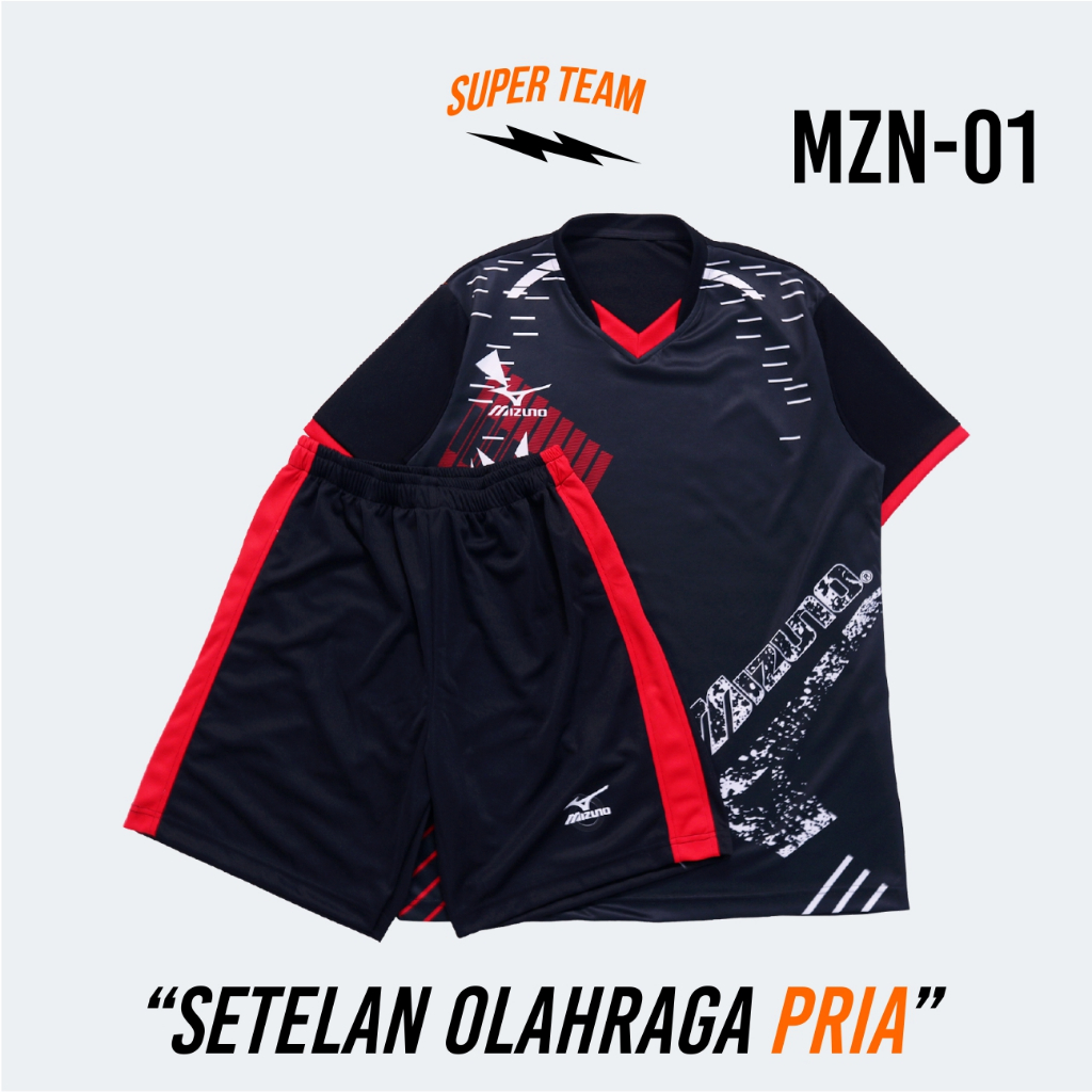 Setelan Baju Jersey Voli MZN 01 Kaos Sepak Bola Printing Qdr Costum