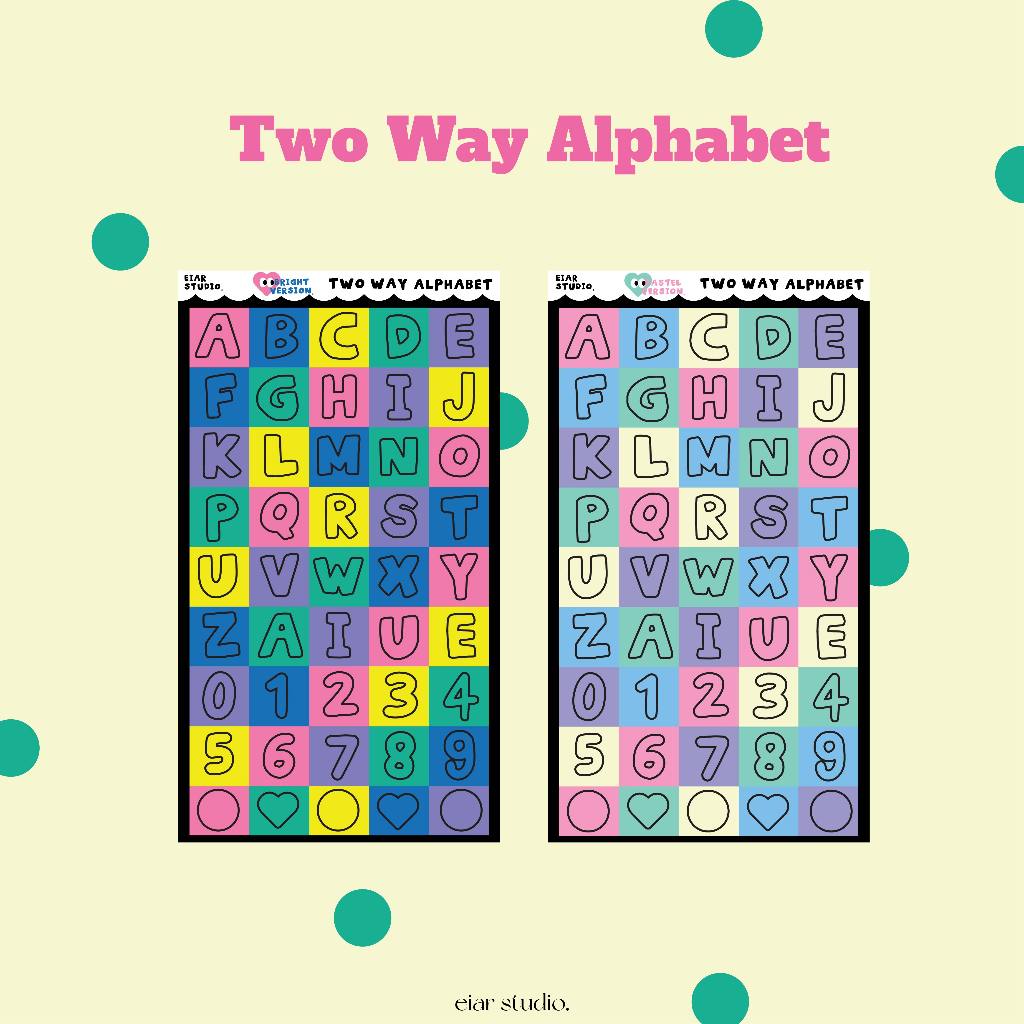 

[eiar studio] Two Way Alphabet Sticker Sheet