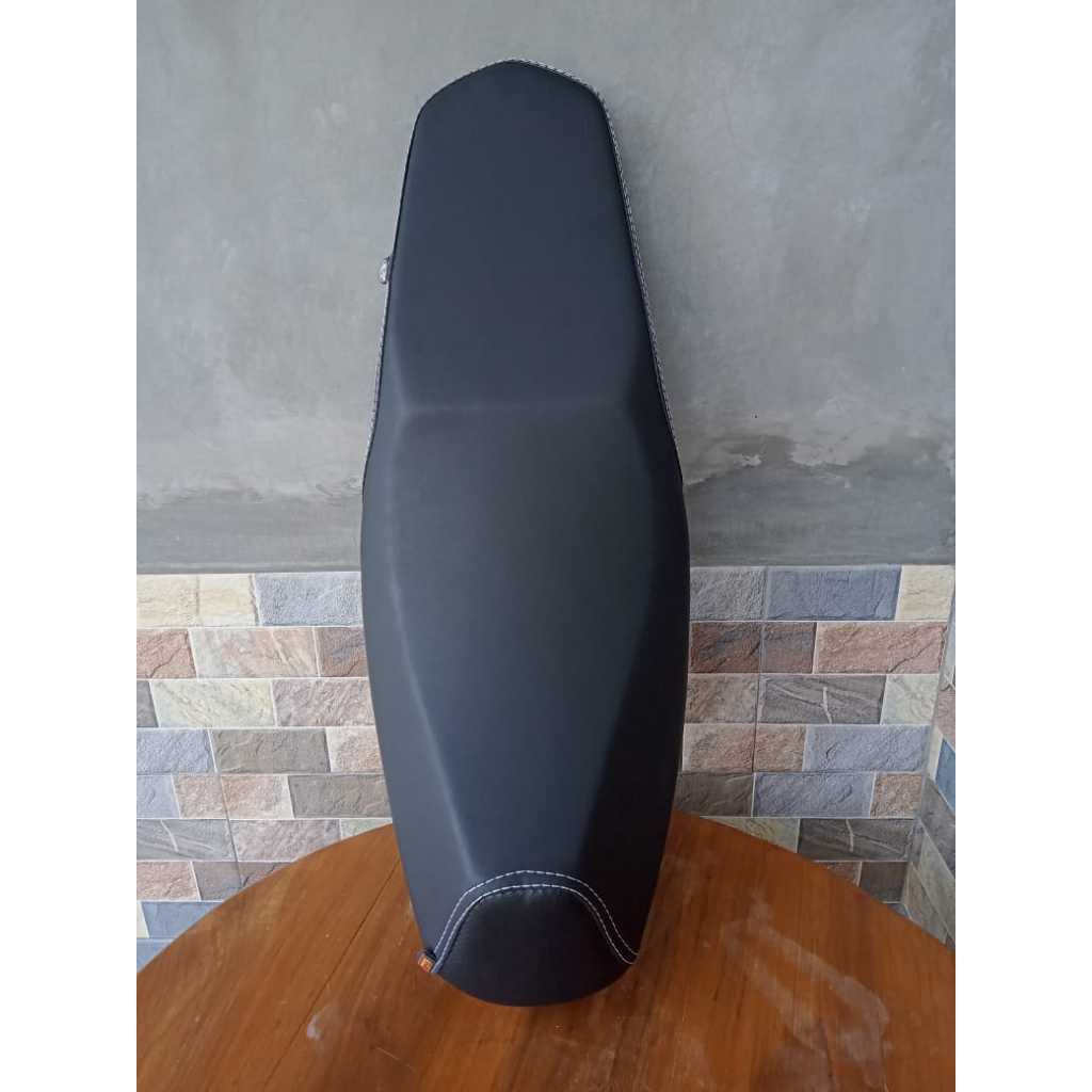 Jok beat model double seat kulit mbtech-Jok beat mbtech