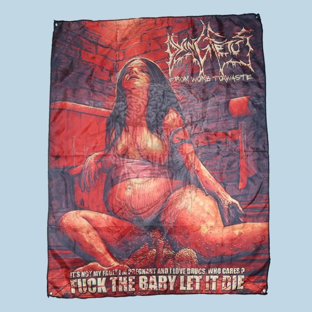 ORIGINAL FLAG DYING FETUS - FromWombToWaste
