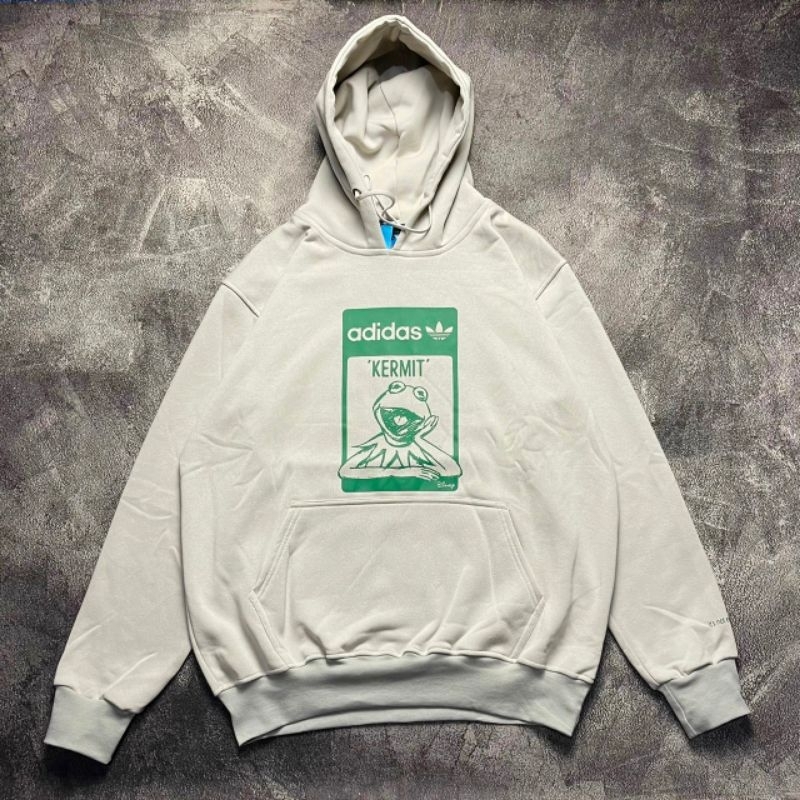 Hoodie Adidas x Kermit XXL Fulltag Label Pria Wanita
