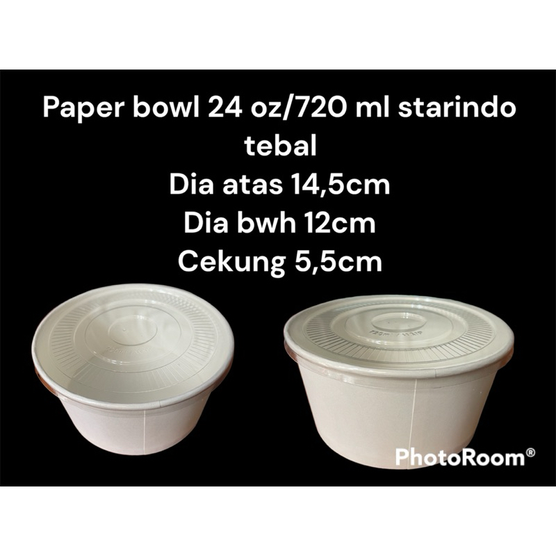 paper bowl 720 ml 24 oz starindo mangkok mangkuk kertas