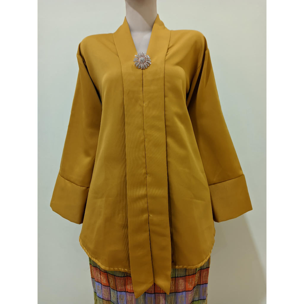 kebaya encim lengan panjang polos modern