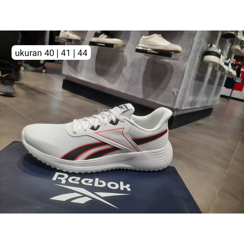sepatu sport olahraga reebok asli original lite 3 putih polos