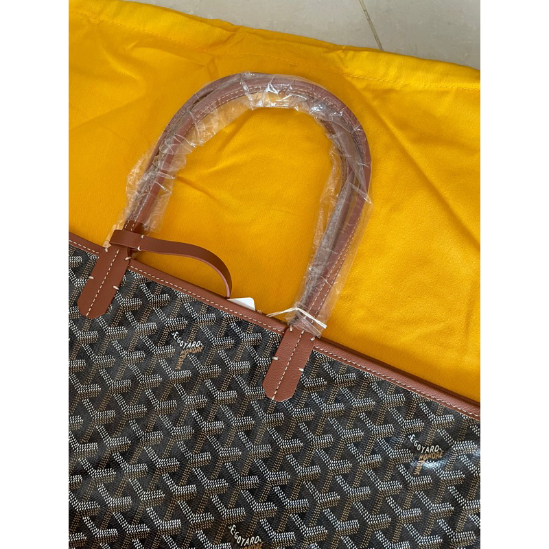 goyard st louis black tan PM