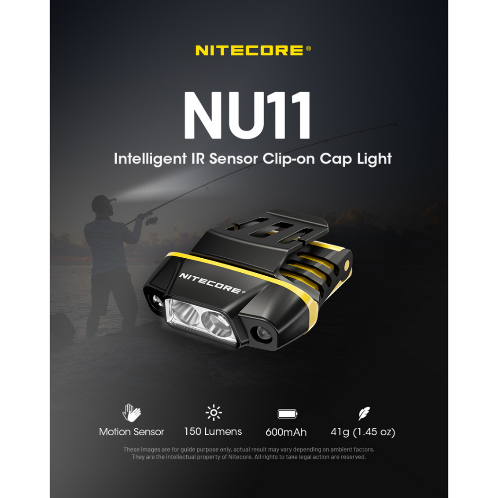 Senter Kepala Headlamp Dual Beam Sensor Gerak USB 150lm NITECORE NU11